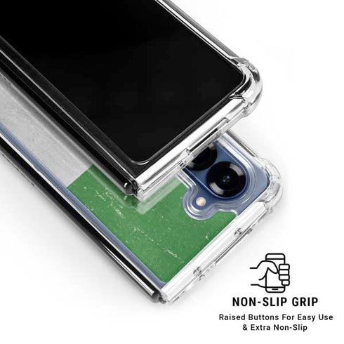 Italy Flag Distressed Galaxy Z Fold6 Clear Case